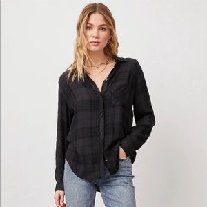 Rails hunter plaid onyx charcoal shirt